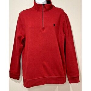 IZOD Advantage Performance Stretch 1/4 Zip Pullover Mens Small S Red Sweatshirt